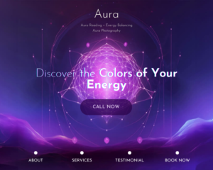 aura reading website template