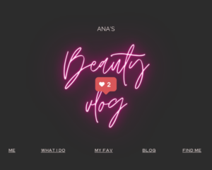 beauty vlog website template